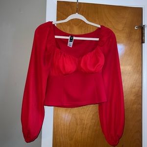 WINDSOR Red Long Sleeve Top